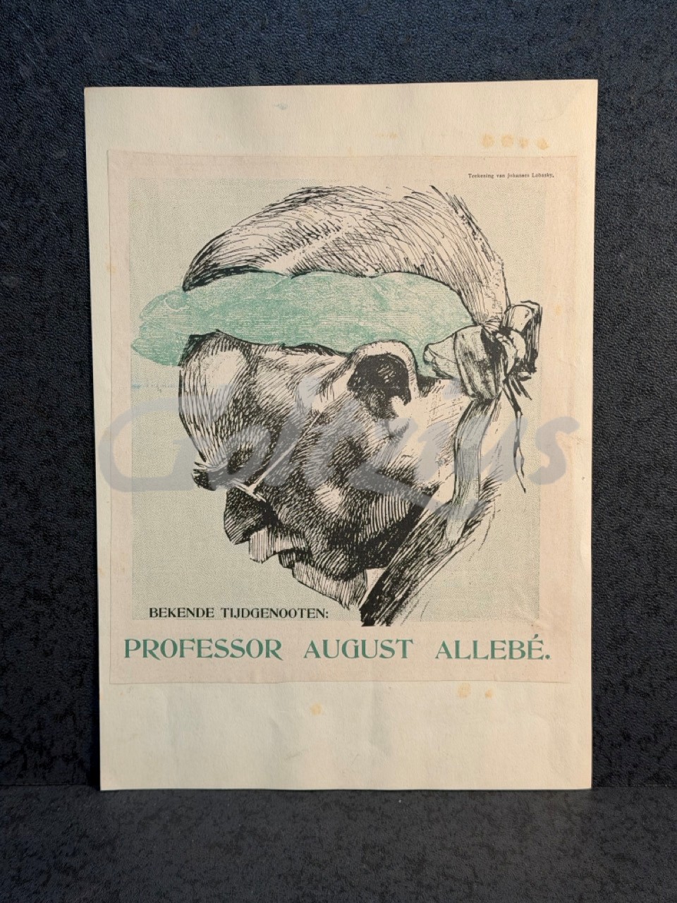 Drawing of August Allebé